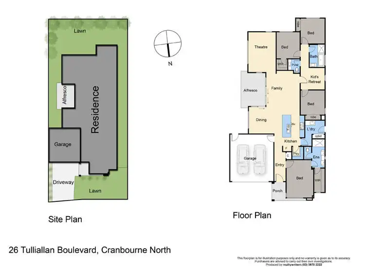 Floorplan of Homely house listing, 26 Tulliallan Boulevard, Cranbourne North VIC 3977