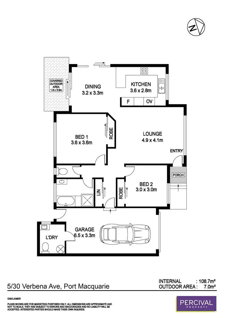 Floorplan of Homely villa listing, 5/30 Verbena Avenue, Port Macquarie NSW 2444
