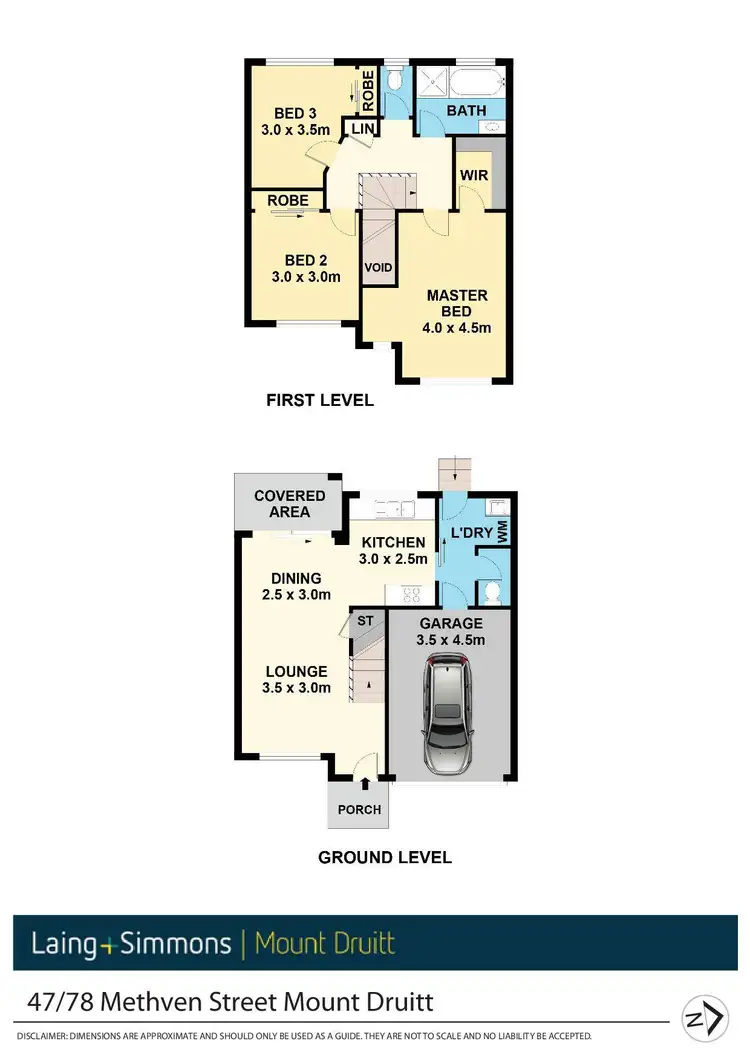 Floorplan of Homely townhouse listing, 47/78 Methven Street, Mount Druitt NSW 2770