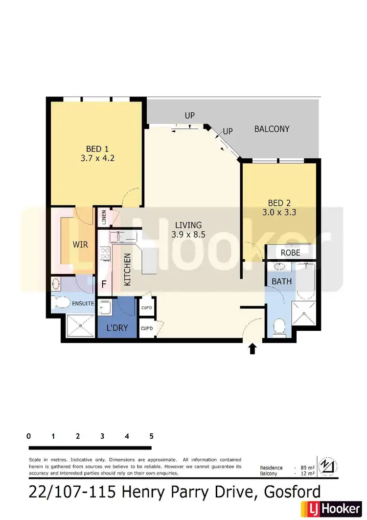 Floorplan of Homely unit listing, 22/107-115 Henry Parry Drive, Gosford NSW 2250