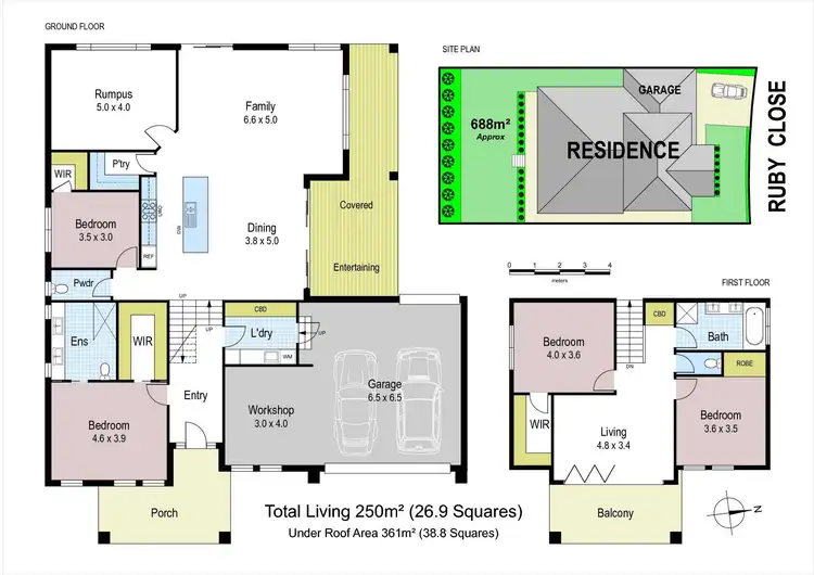 Floorplan of Homely house listing, 12 Ruby Close, Warragul VIC 3820