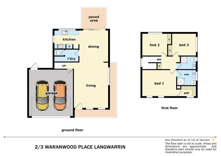 Floorplan of Homely house listing, 2/3 Warrenwood Place, Langwarrin VIC 3910