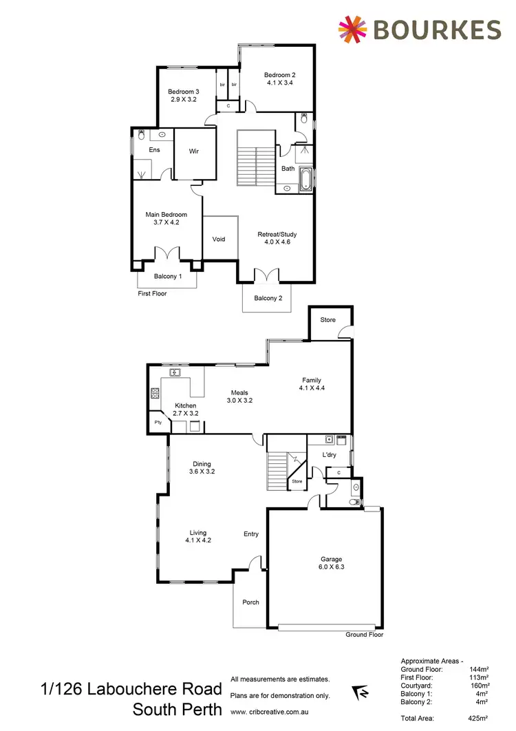 Floorplan of Homely townhouse listing, 1/128 Labouchere Road, South Perth WA 6151