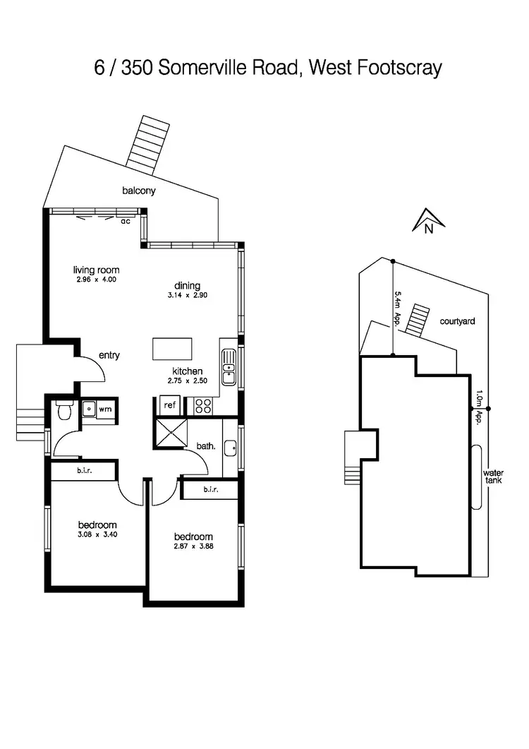 Floorplan of Homely villa listing, 6/350 Somerville Road, West Footscray VIC 3012