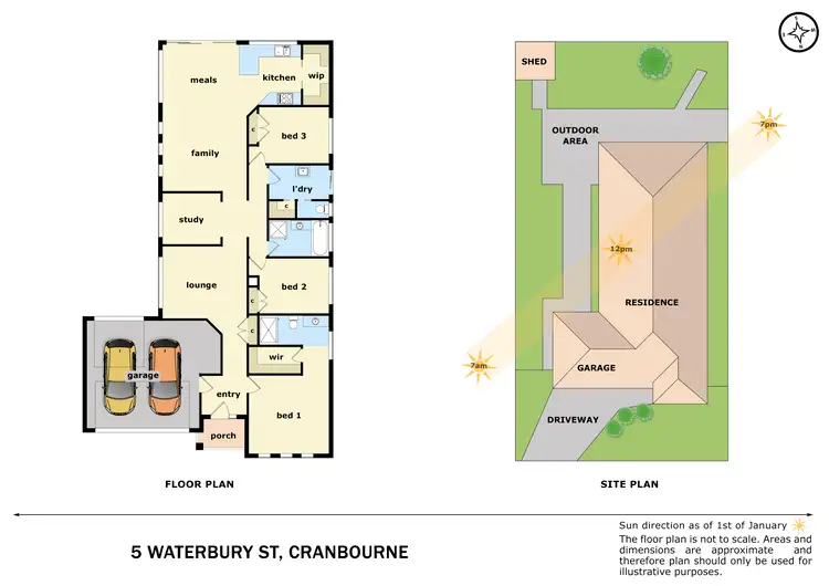Floorplan of Homely house listing, 5 Waterbury Street, Cranbourne VIC 3977
