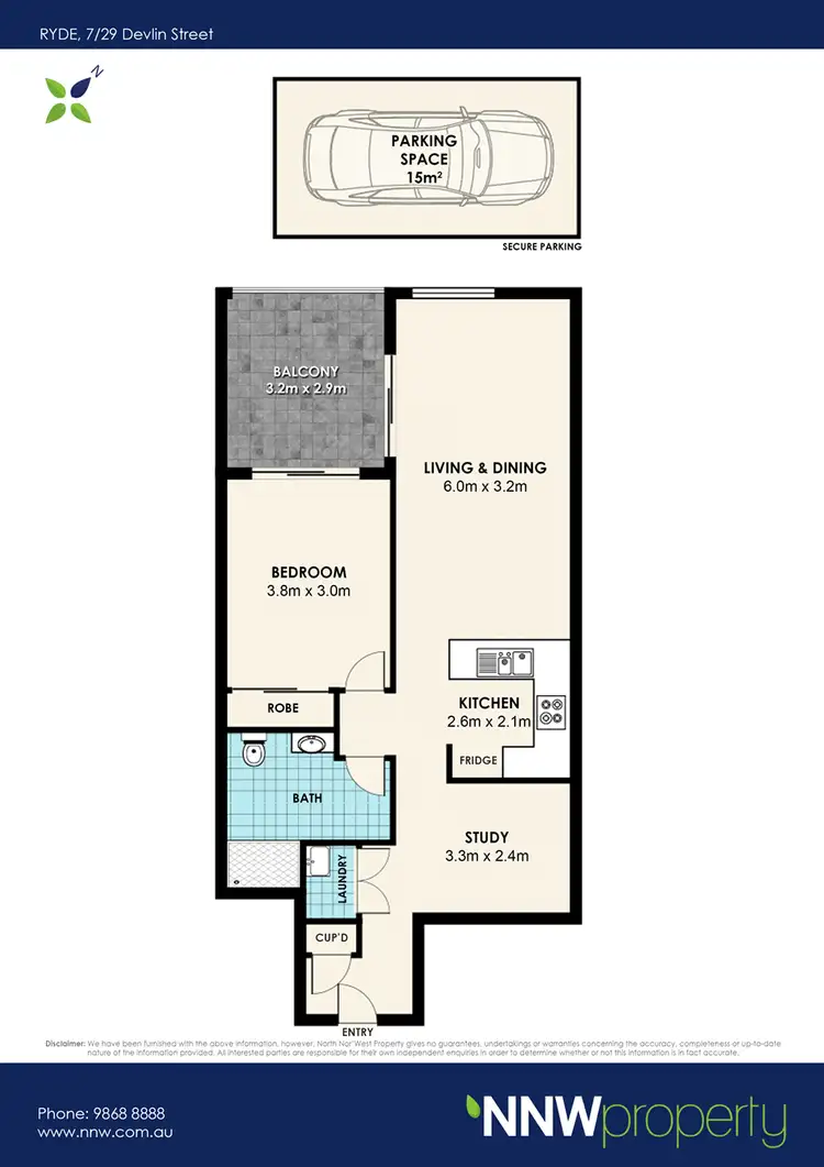 Floorplan of Homely apartment listing, 7/29 Devlin Street, Ryde NSW 2112