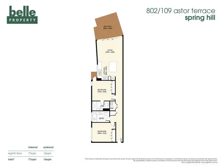 Floorplan of Homely unit listing, 802/109 Astor Terrace, Spring Hill QLD 4000