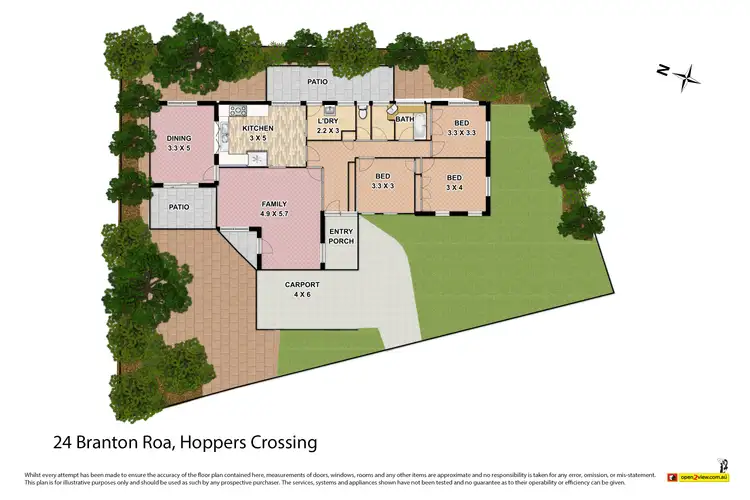 Floorplan of Homely house listing, 24 Branton Road, Hoppers Crossing VIC 3029