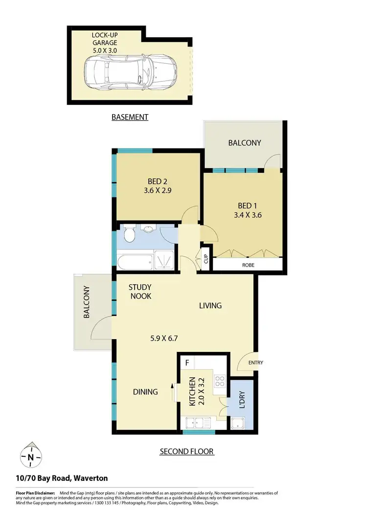 Floorplan of Homely apartment listing, 10/70 Bay Road, Waverton NSW 2060