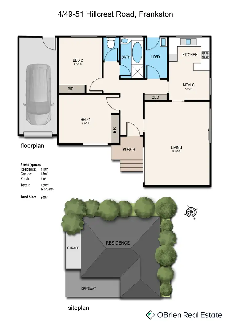 Floorplan of Homely unit listing, 4/49-51 Hillcrest Road, Frankston VIC 3199