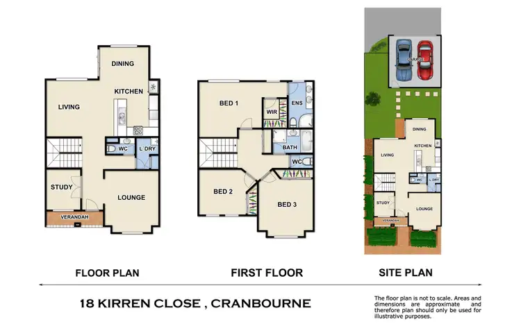 Floorplan of Homely house listing, 18 Kirren Close, Cranbourne VIC 3977