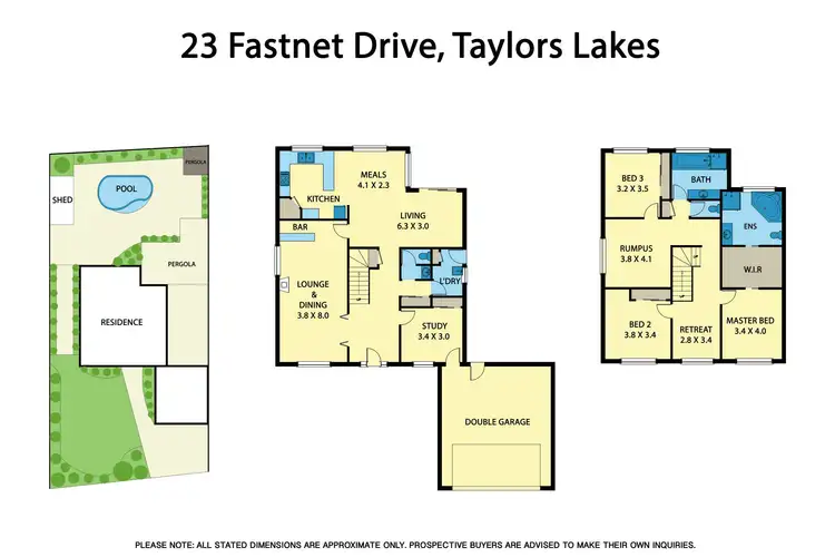Floorplan of Homely house listing, 23 Fastnet Drive, Taylors Lakes VIC 3038