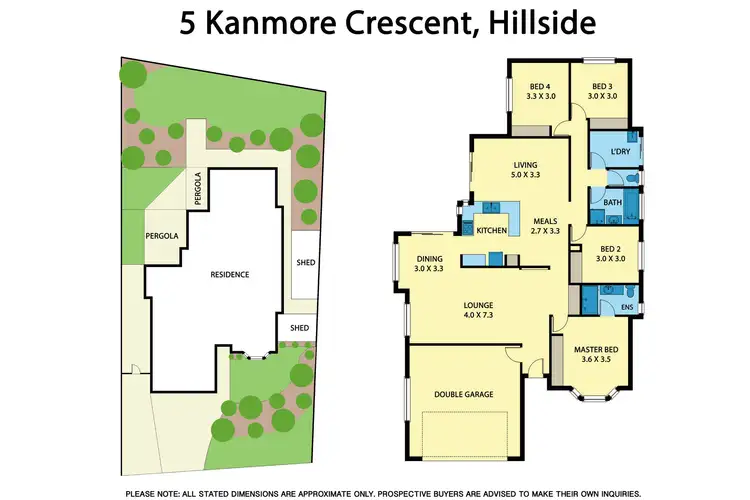 Floorplan of Homely house listing, 5 Kanmore Crescent, Hillside VIC 3037