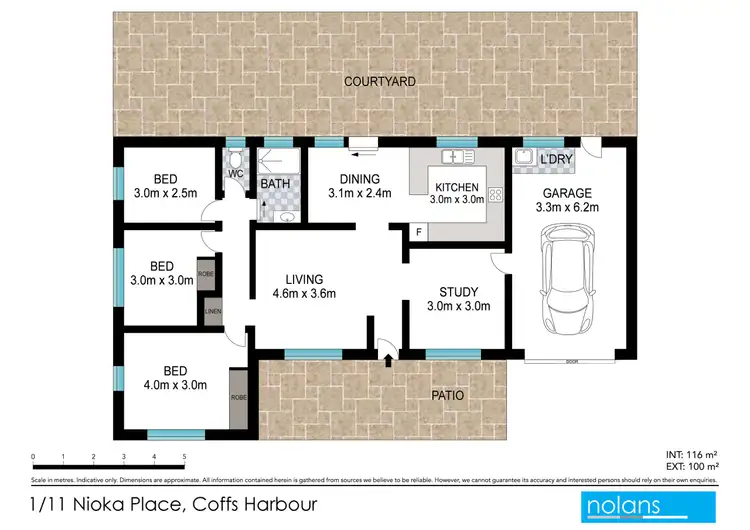 Floorplan of Homely villa listing, 1/11 Nioka Place, Coffs Harbour NSW 2450