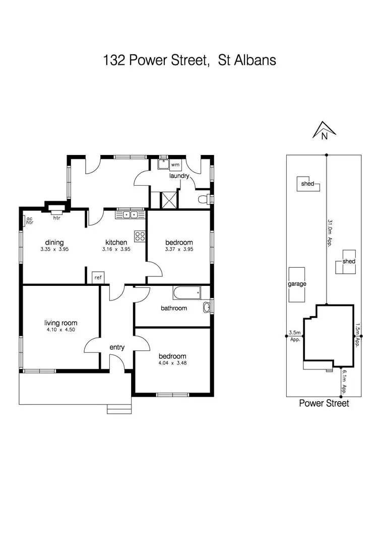 Floorplan of Homely house listing, 132 Power Street, St Albans VIC 3021
