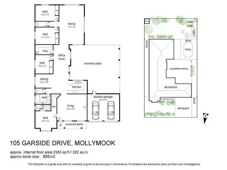 Floorplan of Homely house listing, 105 Garside Road, Mollymook NSW 2539