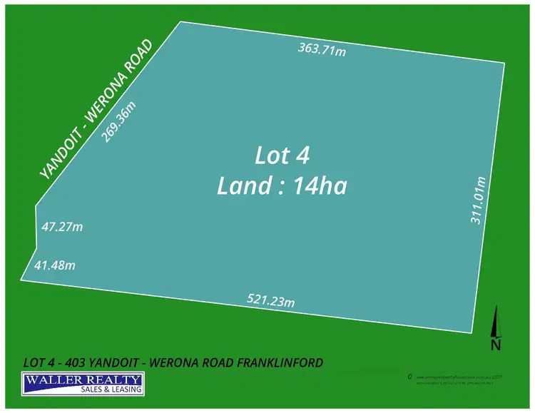 Floorplan of Homely rural property listing, LOT 4, 403 Yandoit-Werona Road, Franklinford VIC 3461