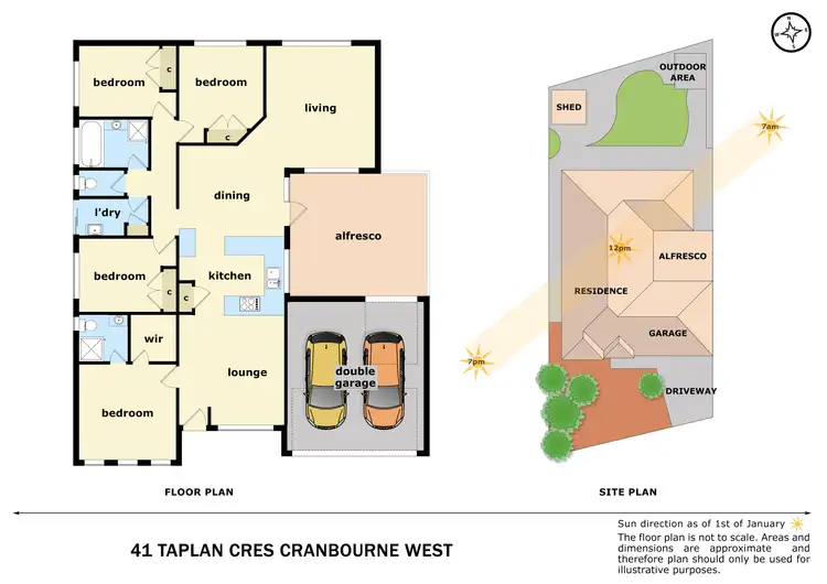 Floorplan of Homely house listing, 41 Taplan Crescent, Cranbourne West VIC 3977