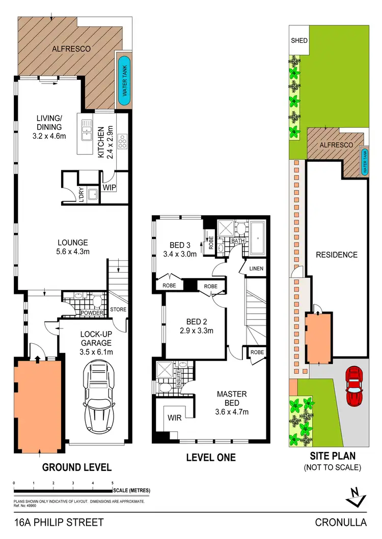 Floorplan of Homely semi-detached listing, 16A Philip Street, Cronulla NSW 2230