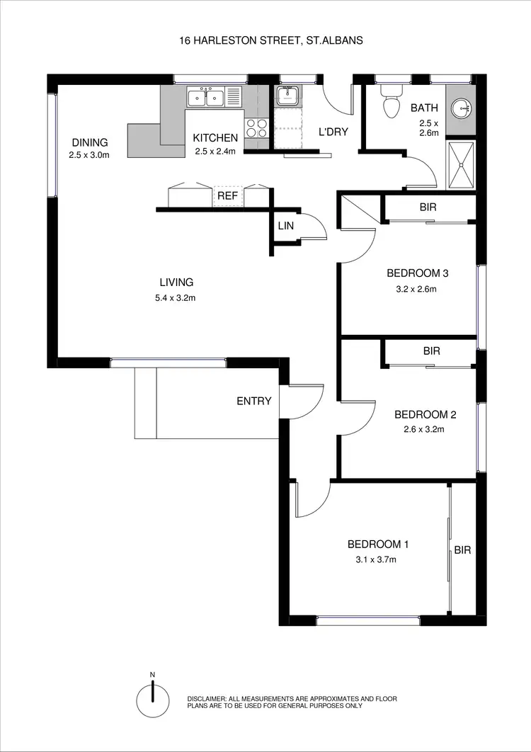 Floorplan of Homely house listing, 16 Harleston Street, St Albans VIC 3021