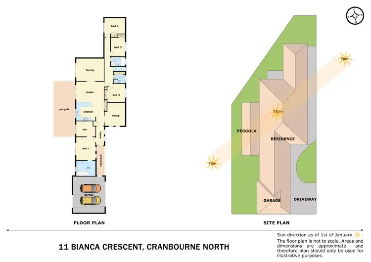 Floorplan of Homely house listing, 11 Bianca Crescent, Cranbourne North VIC 3977