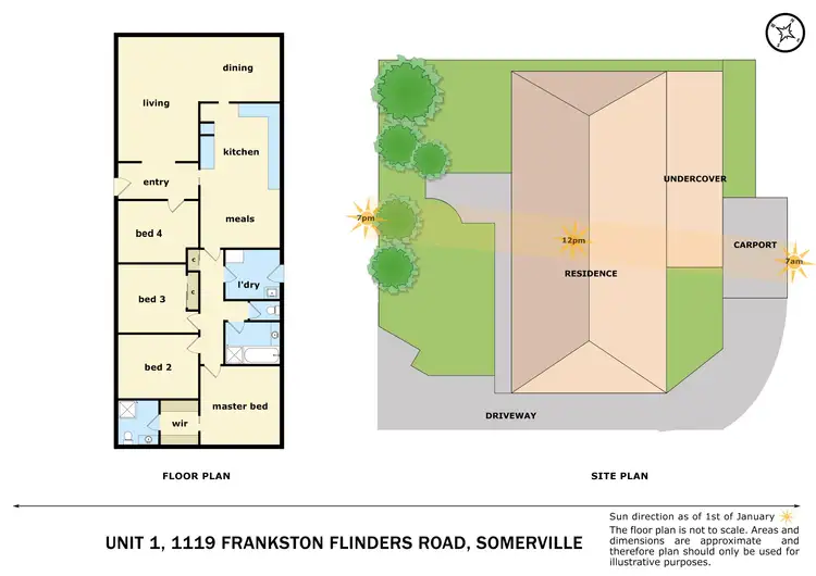 Floorplan of Homely unit listing, 1/1119 Frankston Flinders Road, Somerville VIC 3912