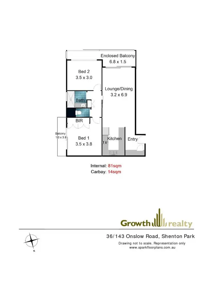 Floorplan of Homely apartment listing, 36/143 Onslow Road, Shenton Park WA 6008