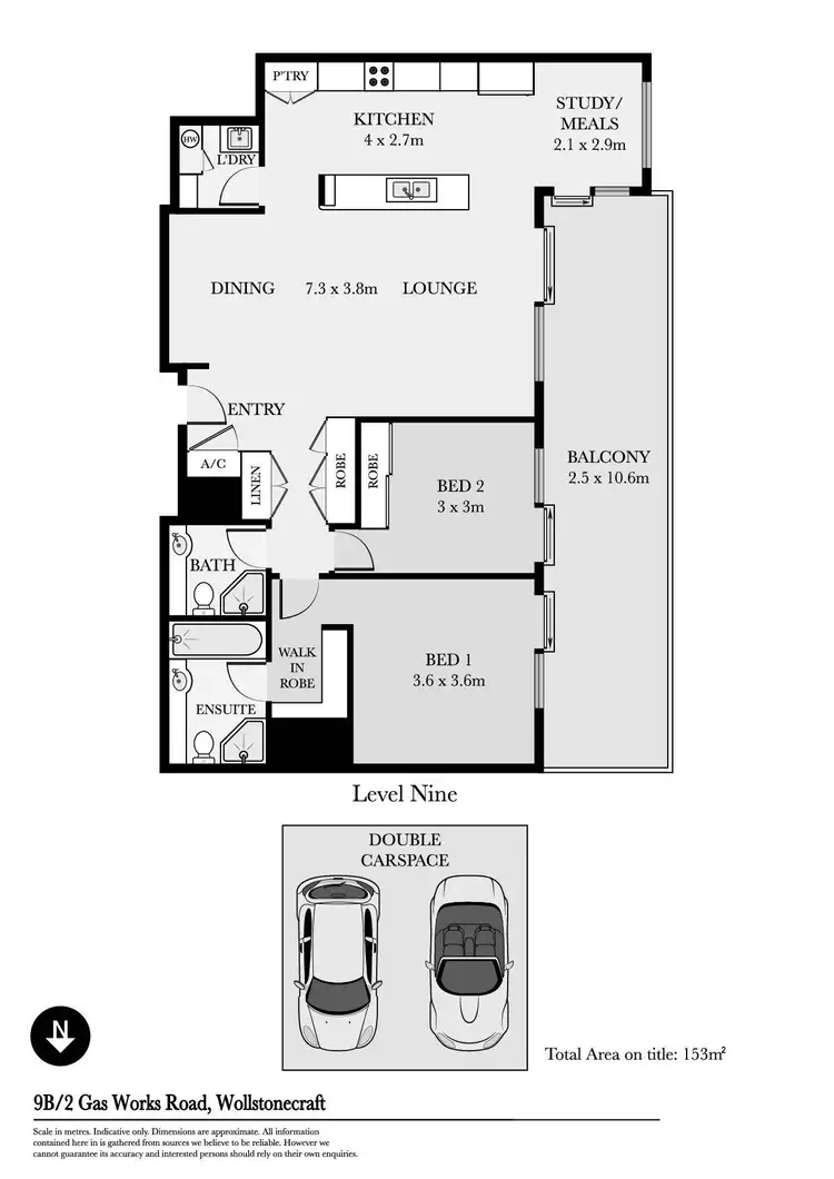 Floorplan of Homely apartment listing, 9B/2 Gas Works Road, Wollstonecraft NSW 2065