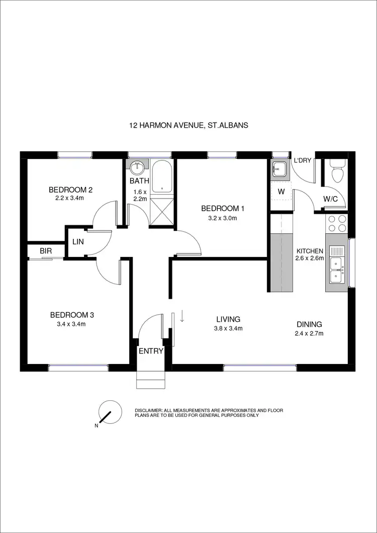 Floorplan of Homely house listing, 12 Harmon Avenue, St Albans VIC 3021