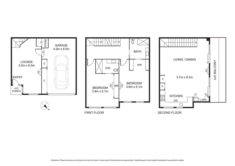 Floorplan of Homely townhouse listing, 3/212 Roden Street, West Melbourne VIC 3003