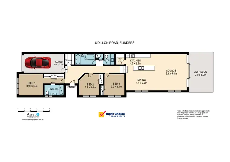 Floorplan of Homely villa listing, 6 Dillon Road, Flinders NSW 2529