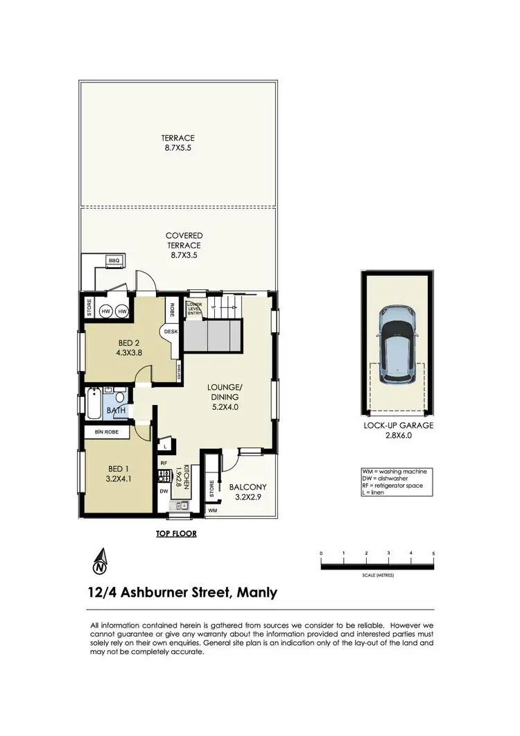 Floorplan of Homely apartment listing, 12/4 Ashburner Street, Manly NSW 2095