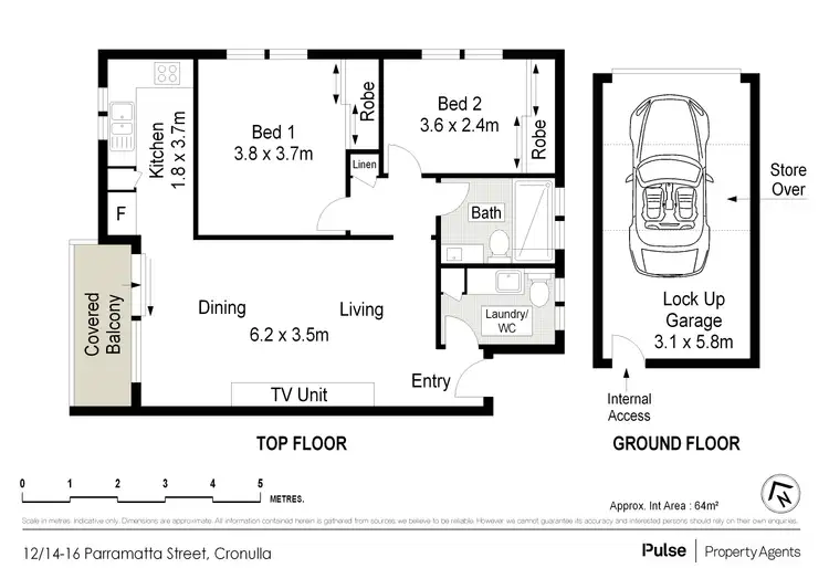 Floorplan of Homely apartment listing, 12/14-16 Parramatta Street, Cronulla NSW 2230