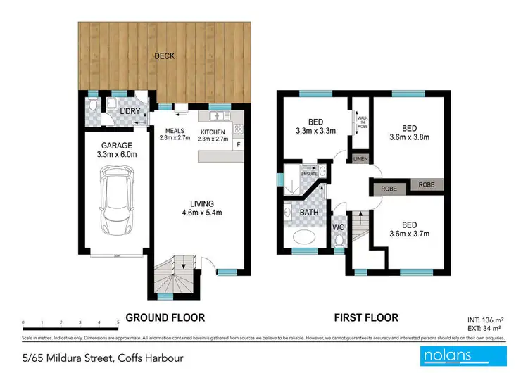 Floorplan of Homely townhouse listing, 5/65 Mildura Street, Coffs Harbour NSW 2450