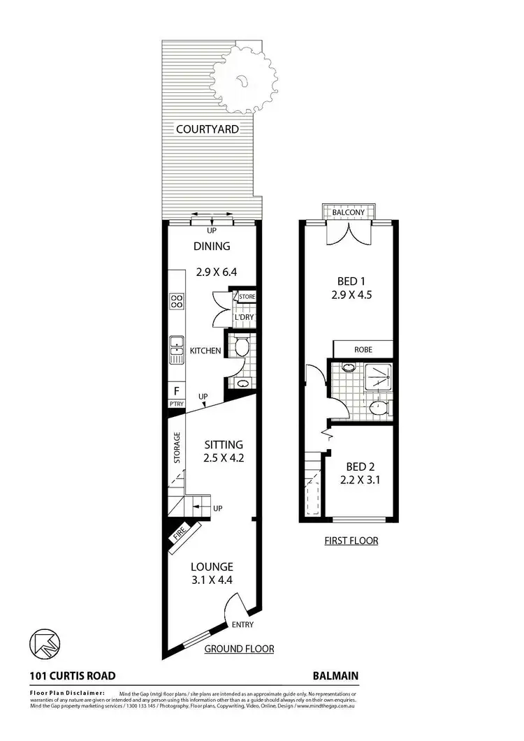 Floorplan of Homely house listing, 101 Curtis Road, Balmain NSW 2041