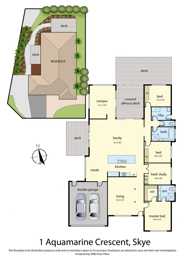 Floorplan of Homely house listing, 1 Aquamarine Crescent, Skye VIC 3977