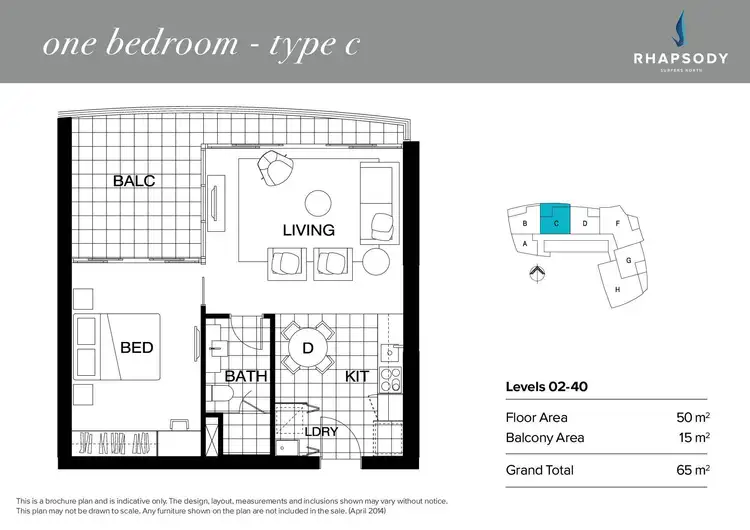 Floorplan of Homely apartment listing, Level 4/403/3440 Surfers Paradise Boulevard, Surfers Paradise QLD 4217