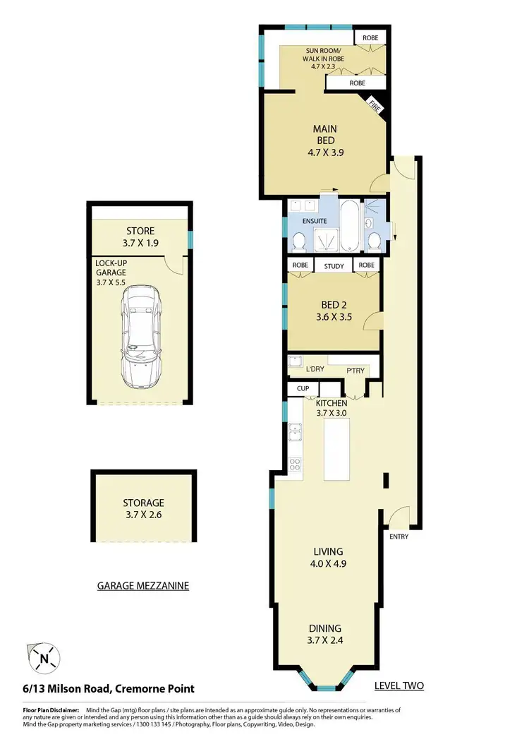 Floorplan of Homely apartment listing, 6/13 Milson Road, Cremorne Point NSW 2090
