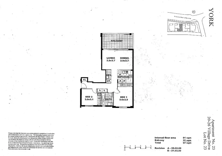 Floorplan of Homely apartment listing, 23/20-26 Village Drive, Breakfast Point NSW 2137