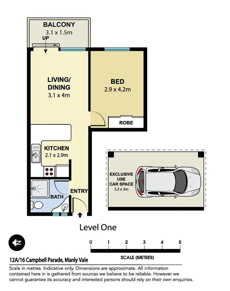 Floorplan of Homely apartment listing, 12A/16 Campbell Parade, Manly Vale NSW 2093