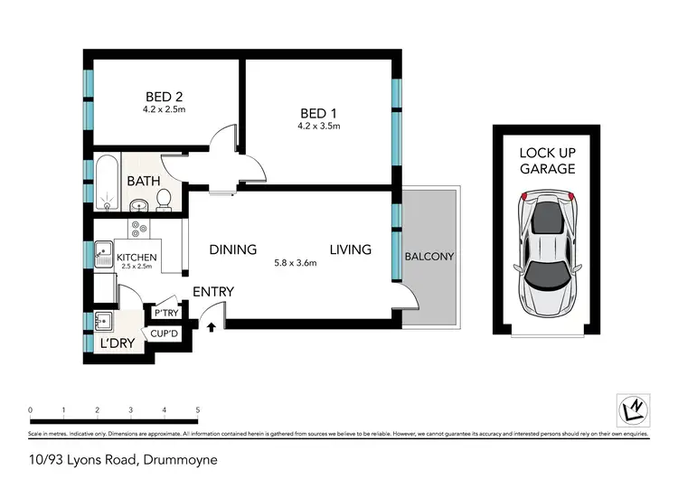 Floorplan of Homely apartment listing, 10/93 Lyons Road, Drummoyne NSW 2047