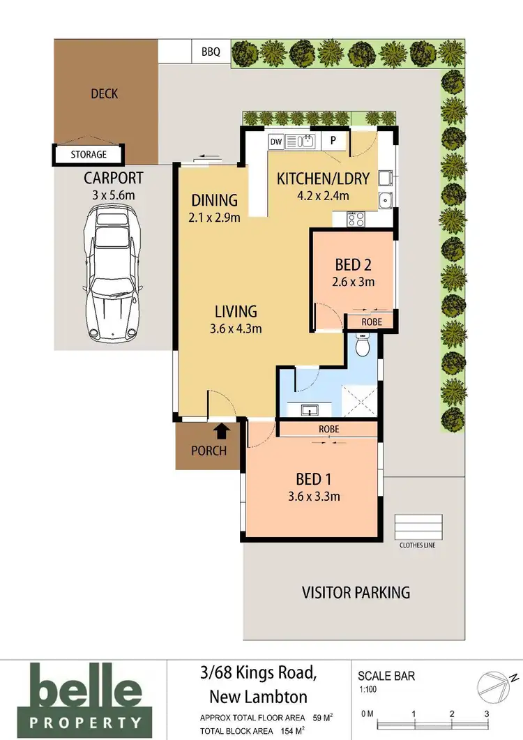 Floorplan of Homely villa listing, 3/68 Kings Road, New Lambton NSW 2305