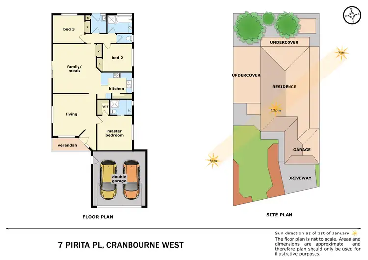 Floorplan of Homely house listing, 7 Pirita Place, Cranbourne West VIC 3977
