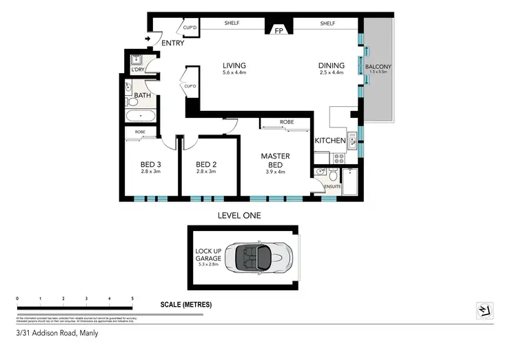 Floorplan of Homely apartment listing, 3/31 Addison Road, Manly NSW 2095