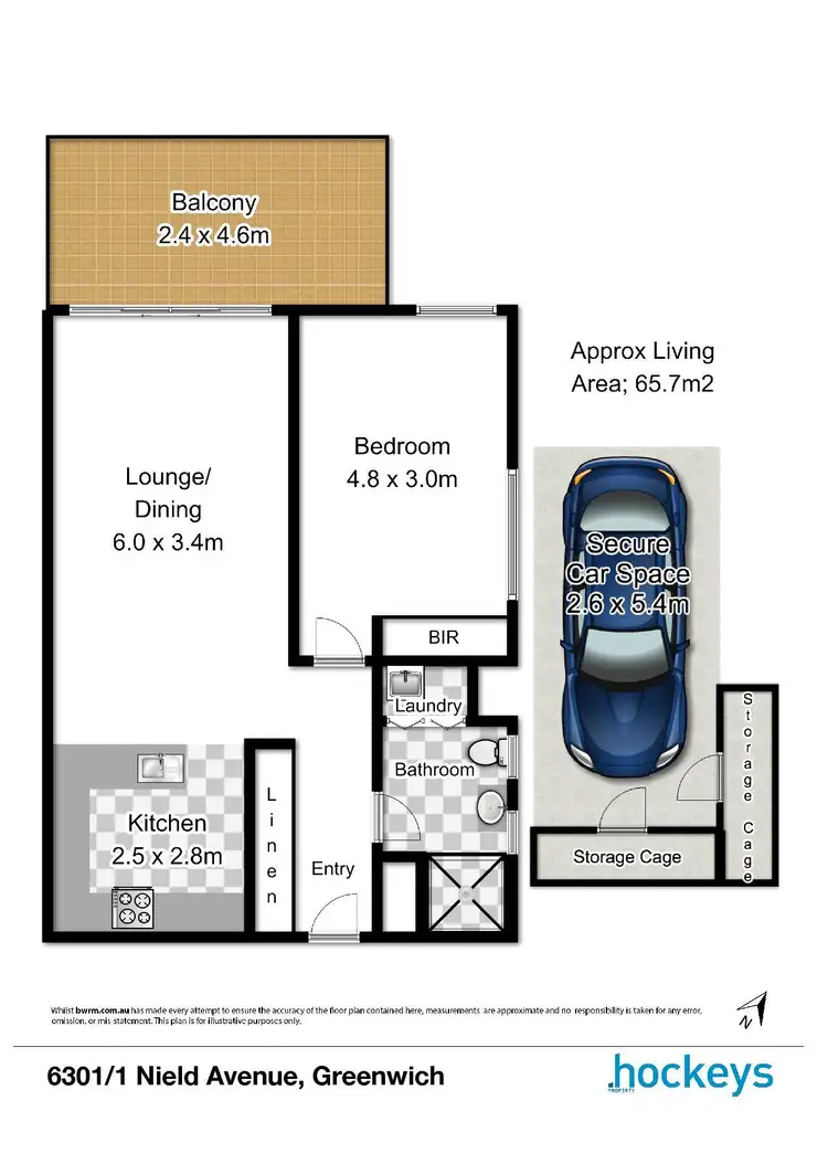Floorplan of Homely apartment listing, 6301/1 Nield Avenue, Greenwich NSW 2065