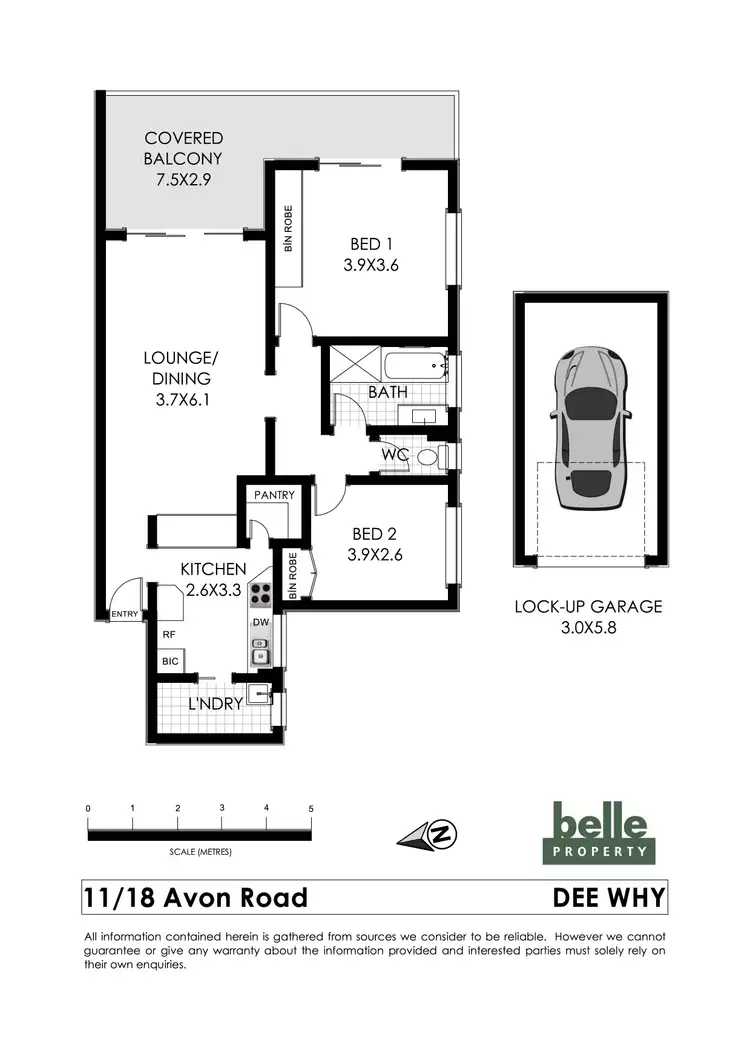 Floorplan of Homely apartment listing, 11/18 Avon Road, Dee Why NSW 2099