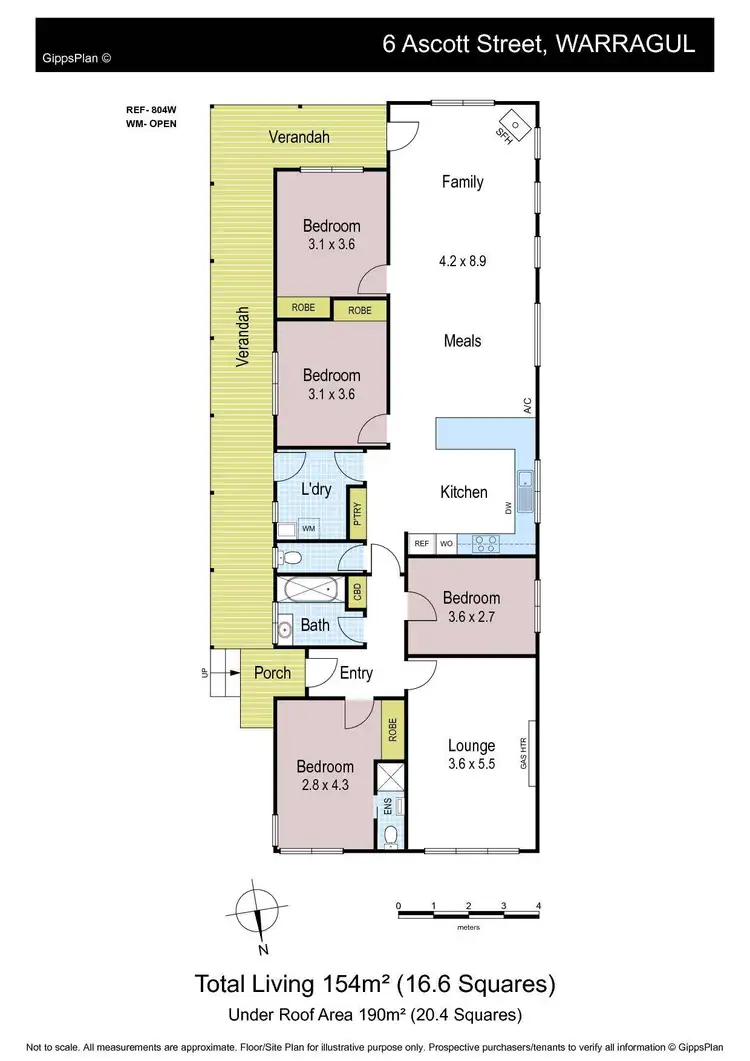 Floorplan of Homely house listing, 6 Ascott Street, Warragul VIC 3820