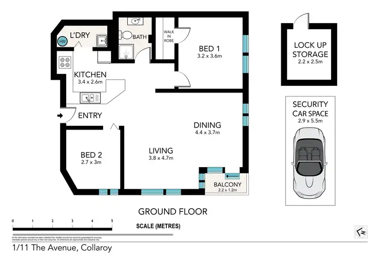 Floorplan of Homely apartment listing, 1/11 The Avenue, Collaroy NSW 2097