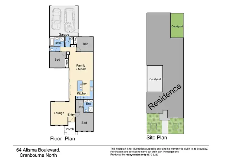 Floorplan of Homely house listing, 64 Alisma Boulevard, Cranbourne North VIC 3977