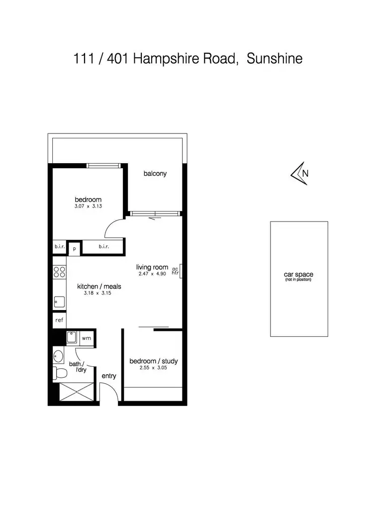 Floorplan of Homely apartment listing, 111/401 Hampshire Road, Sunshine VIC 3020